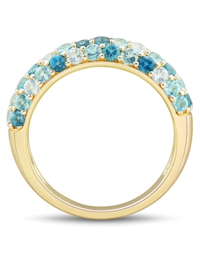 Anillo Richline Group 14 k de oro topacio azul de londres brillante