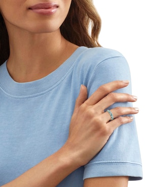 Anillo Richline Group 14 k de oro topacio azul de londres brillante