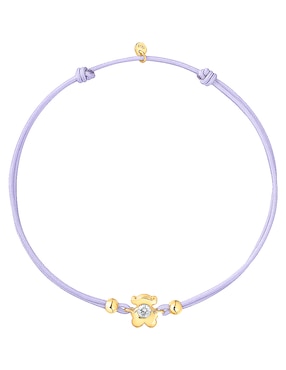 Pulsera Tous de oro amarillo 14 k Lili Motives Lgd con acabado brillante