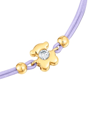 Pulsera Tous de oro amarillo 14 k Lili Motives Lgd con acabado brillante