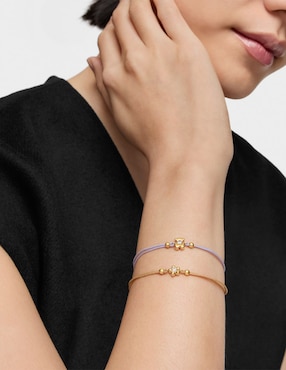 Pulsera Tous de oro amarillo 14 k Lili Motives Lgd con acabado brillante