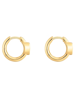 Huggies de corazón Tous Lili Motives Lgd de oro amarillo 14 k con acabado brillante