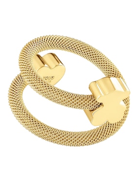 Anillo de oso Tous Icon mesh oso P 925 de plata baño de oro