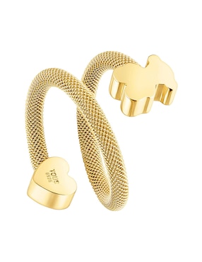 Anillo de oso Tous Icon mesh oso P 925 de plata baño de oro