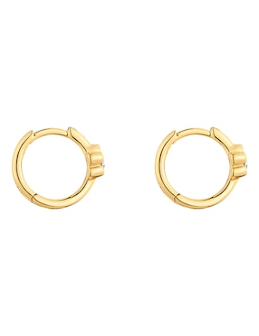 Huggies de flor Tous Lili Motives Lgd de oro amarillo 14 k con acabado brillante