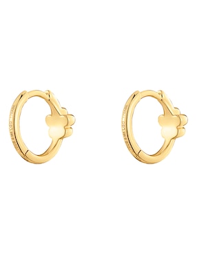 Huggies de flor Tous Lili Motives Lgd de oro amarillo 14 k con acabado brillante