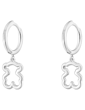 Aros oso Tous New Silueta de plata p 925 con cabado brillante