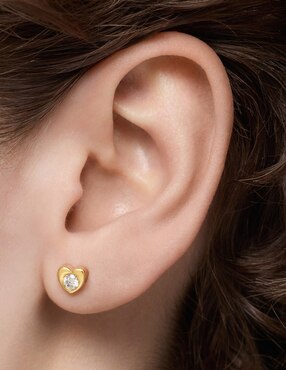 Piercing de corazón Tous Lili Motives Lgd de oro 14 k con acabado brillante