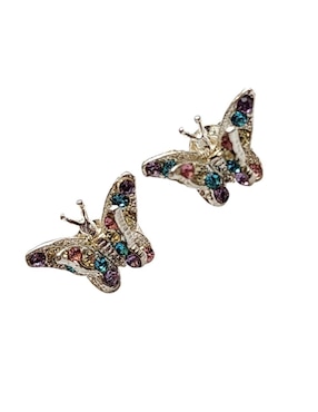 Aretes cortos de mariposa Limerence By Claudia Herrera Insectos de plata p 925 con acabado brillante zirconia