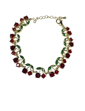Pulsera Limerence by Claudia Herrera de oro laminado 14 k Cerezas