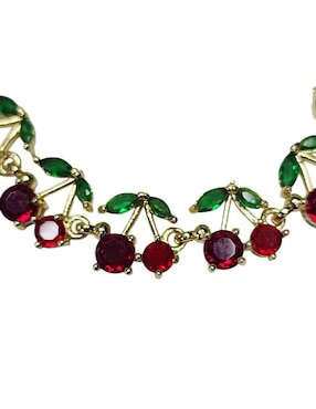 Pulsera Limerence by Claudia Herrera de oro laminado 14 k Cerezas