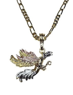 Collar con dije de gallo Limerence By Claudia Herrera Peles de oro laminado 14 K