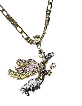 Collar con dije de gallo Limerence By Claudia Herrera Peles de oro laminado 14 K