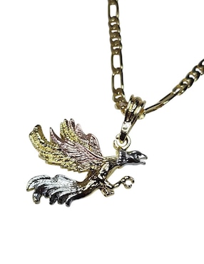 Collar con dije de gallo Limerence By Claudia Herrera Peles de oro laminado 14 K