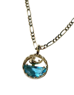 Collar con dije ballena Limerence By Claudia Herrera Marinos de oro laminado 14 K