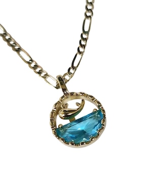 Collar con dije ballena Limerence By Claudia Herrera Marinos de oro laminado 14 K