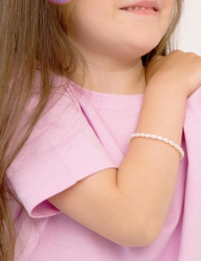 Pulsera In Season Jewelry de oro con perla 14 K acabado pulido
