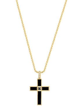 Collar con dije de cruz Effy de oro amarillo 14 K