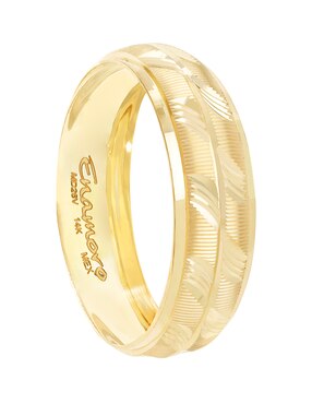 Argolla de oro amarillo 14 k D Cadena