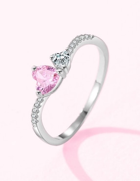 Anillo de corazón Moonberry Infinity of Love P 925 de plata zirconia cúbica brillante