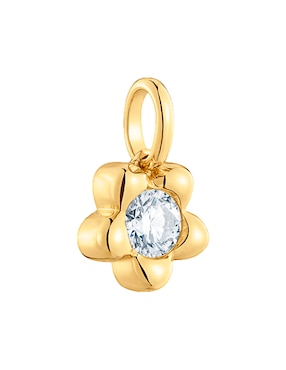 Dije de flor Tous lili motives lgd de oro amarillo 14 K diamante