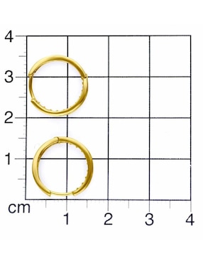 Arracadas Joyerías Bizzarro de oro amarillo 14 K con acabado pavé zirconia