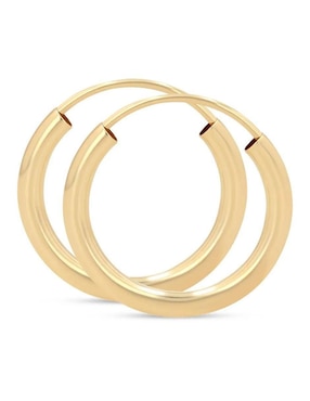 Arracadas Joyerías Bizzarro de oro amarillo 14 k con acabado brillante