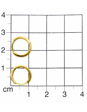 Arracadas Joyerías Bizzarro de oro amarillo 14 k con acabado pavé zirconia