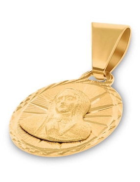 Medalla ovalada Joyerías Bizzarro virgen de guadalupe de oro amarillo 14 K
