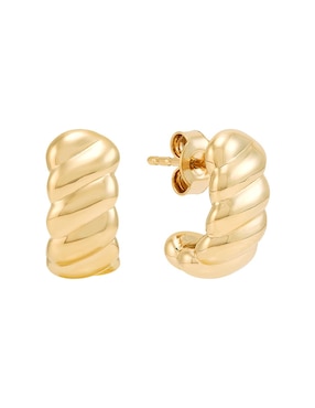 Aretes cortos Richline Group de oro 14 K con acabado pulido