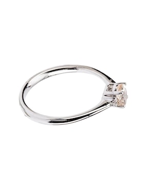 Anillo Lucie 14 k de oro morganita troquelado