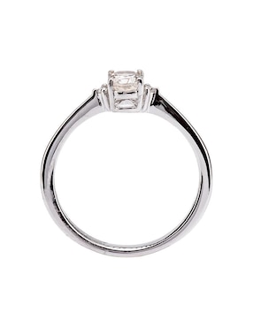Anillo Lucie 14 k de oro morganita troquelado