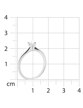 Solitario de oro blanco 14 k Joyerías Bizzarro diamante