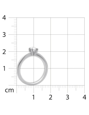 Solitario de oro blanco 14 k Joyerías Bizzarro diamante