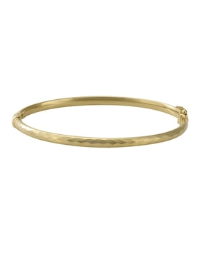 Brazalete Cristal Joyas de oro amarillo 14 k con acabado pulido
