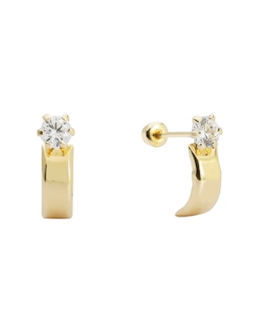 Broqueles de barra Ttvarios de oro 14 K con acabado espejo zirconia