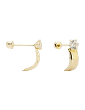 Broqueles de barra Ttvarios de oro 14 K con acabado espejo zirconia