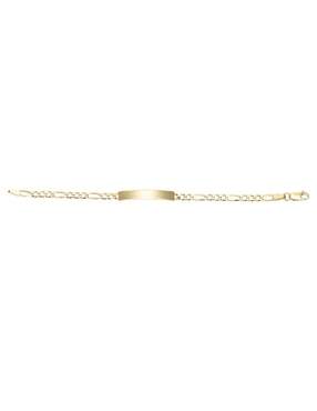 Esclava Cristal Joyas de oro amarillo 14 k con acabado pulido