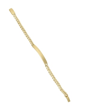 Esclava Cristal Joyas de oro amarillo 14 k con acabado pulido