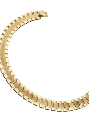 Pulsera Cristal Joyas de oro amarillo 14 k con acabado pulido