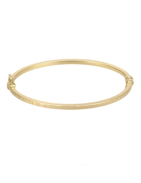 Brazalete Cristal Joyas de oro amarillo 14 k con acabado pulido