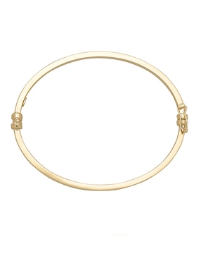 Brazalete Cristal Joyas de oro amarillo 14 k con acabado pulido