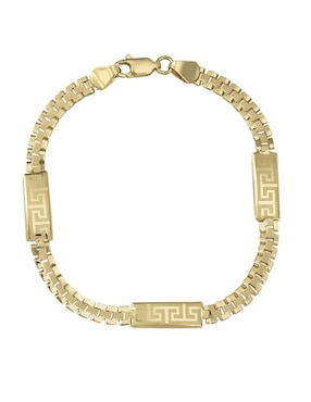 Pulsera Cristal Joyas de oro amarillo 14 k con acabado pulido