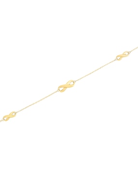 Pulsera Cristal Joyas de oro amarillo 14 k con acabado pulido