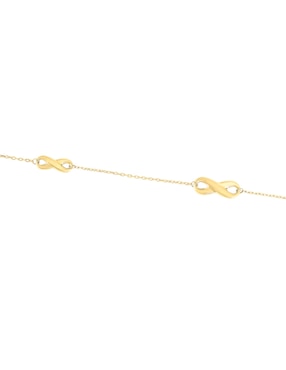Pulsera Cristal Joyas de oro amarillo 14 k con acabado pulido