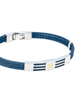 Brazalete Cristal Joyas con acabado baño de oro 14k