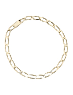 Pulsera Cristal Joyas de oro amarillo 14 k con acabado pulido