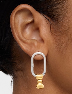 Aretes largos Tous Ribbon de plata P 925 con acabado brillante