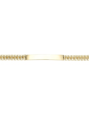 Esclava Cristal Joyas de oro amarillo 14 k con acabado pulido