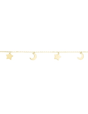 Pulsera Cristal Joyas de oro amarillo 14 k con acabado pulido